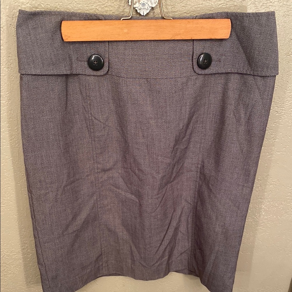 Gray Button-Detail Women's Skirt